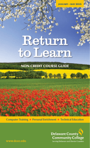 Spring 2015 Non-Credit Course Guide