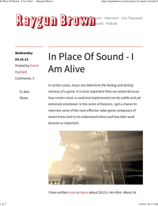 I Am Alive - Jeff Broadbent