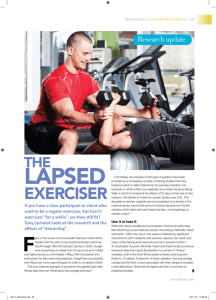 The lapsed exerciser - Fitness Professionals