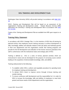 Training and Development Plan