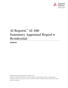 AI Reports™ AI-100 Summary Appraisal Report