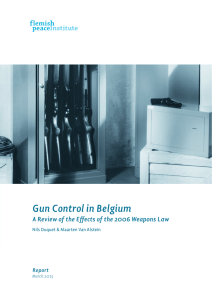 Gun Control in Belgium - Vlaams Vredesinstituut