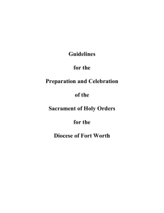 Holy Orders - Catholic Diocese of Fort Worth