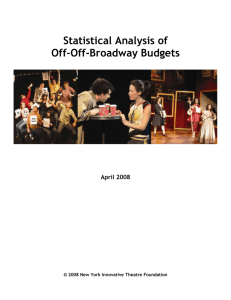 Statistical Analysis of Off-Off-Broadway Budgets