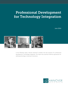 Professional Development for Technology Integration
