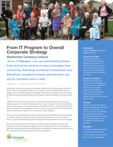 From IT Program to Overall Corporate Strategy
