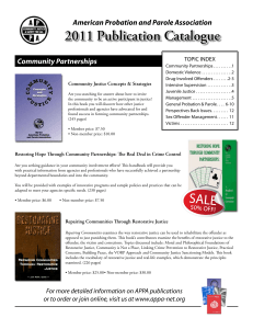 2011 Publication Catalogue - American Probation and Parole