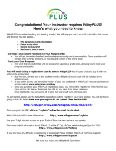WileyPlus Registration Instructions