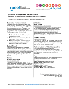 No Math Homework? No Problem!
