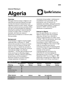 Algeria - OpenNet Initiative