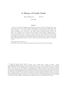 A Theory of Credit Cards - Federal Reserve Bank of Philadelphia