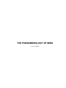 the phenomenology of mind