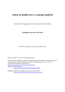 Abuse in health care: a concept analysis