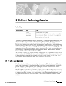 IP Multicast Technology Overview