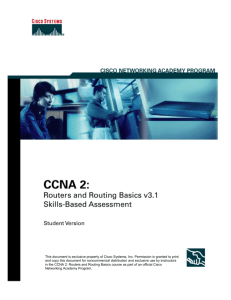 CCNA 2 Skills-Based Assessment
