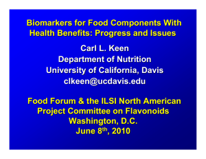 Biomarkers for Food Components With Health Benefits: Progress and
