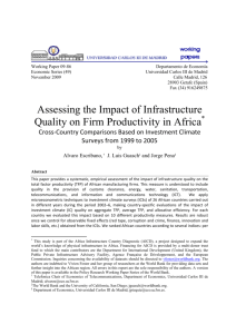 Assessing the Impact of Infrastructure Quality on Firm Productivity in