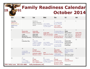 Family Readiness Calendar October 2014