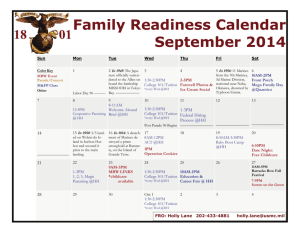 Family Readiness Calendar September 2014