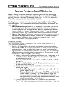 (EPS) Overview - Styrene Products Inc.