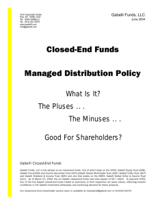 Closed-End Funds Managed Distribution Policy