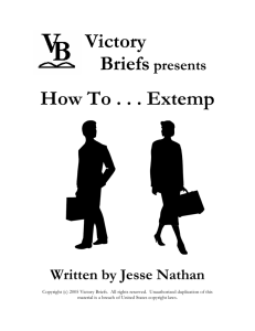 Victory Briefs How To . . . Extemp