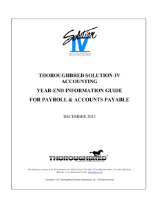 thoroughbred solution-iv accounting year-end - Solution