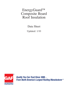 EnergyGuard™ Composite Board Insulation - Data Sheet