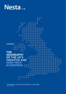 the geography of the uk's creative and high–tech economies