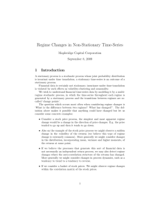 Regime Changes in Non-Stationary Time
