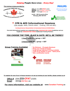 CPR & AED Informational Sessions - Canadian First