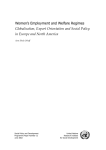 Women's Employment and Welfare Regimes