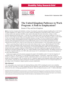 The United Kingdom Pathways to Work Program: A Path to