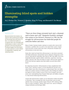Illuminating blind spots and hidden strengths