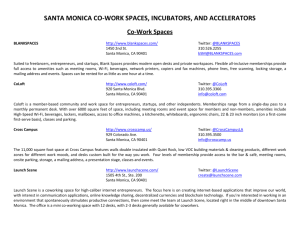 santa monica co-work spaces, incubators, and accelerators