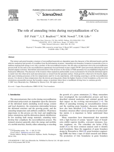 The role of annealing twins during recrystallization of