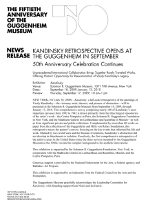kandinsky retrospective opens at the guggenheim in september