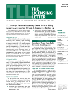 TLL Survey: Fashion Licensing Grows 3.4% in 2014