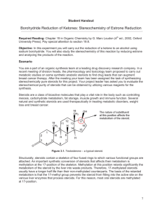 Borohydride Reduction of Ketones: Stereochemistry