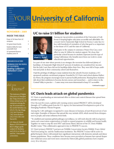 UC to raise $1 billion for students UC Davis leads attack on global