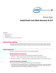 SaaS Email and Web Services 8.3.0 Release Notes
