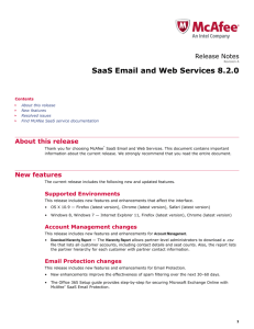 SaaS Email and Web Services 8.2.0 Release Notes