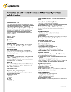 Symantec Email Security Service and Web Security Service