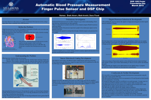 Automatic Blood Pressure Measurement Finger Pulse Sensor and