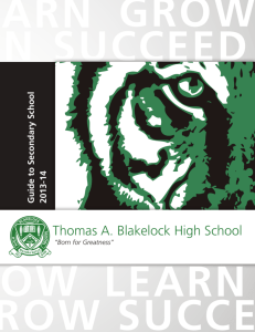 Blakelock Guide Book - TA Blakelock High School