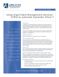 Using Argon Client Management Services™ (CMS) to automate