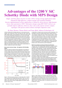 Advantages of the 1200 V SiC Schottky Diode with MPS