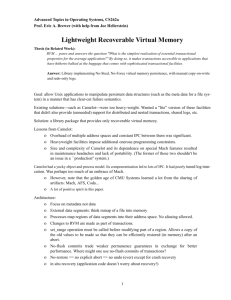 Lightweight Recoverable Virtual Memory