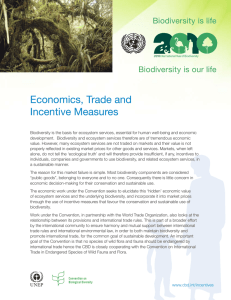 Economics, Trade and Incentive Measures