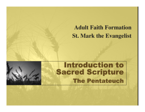 Pentateuch - St. Mark the Evangelist Catholic Church